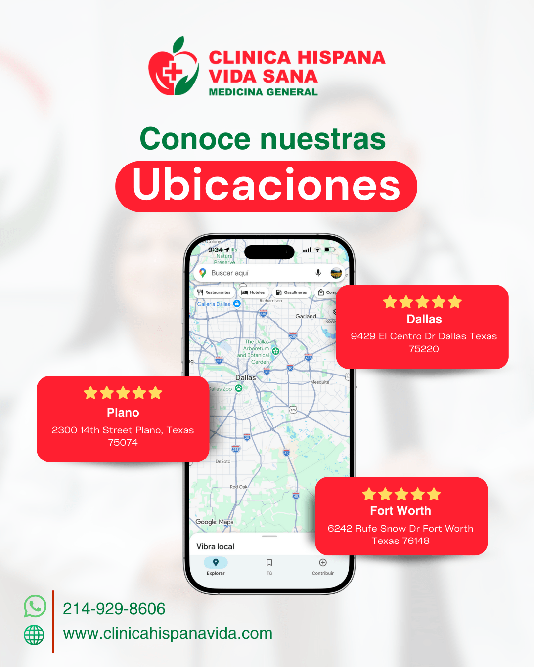 Location of Clinica Hispana Vida Sana