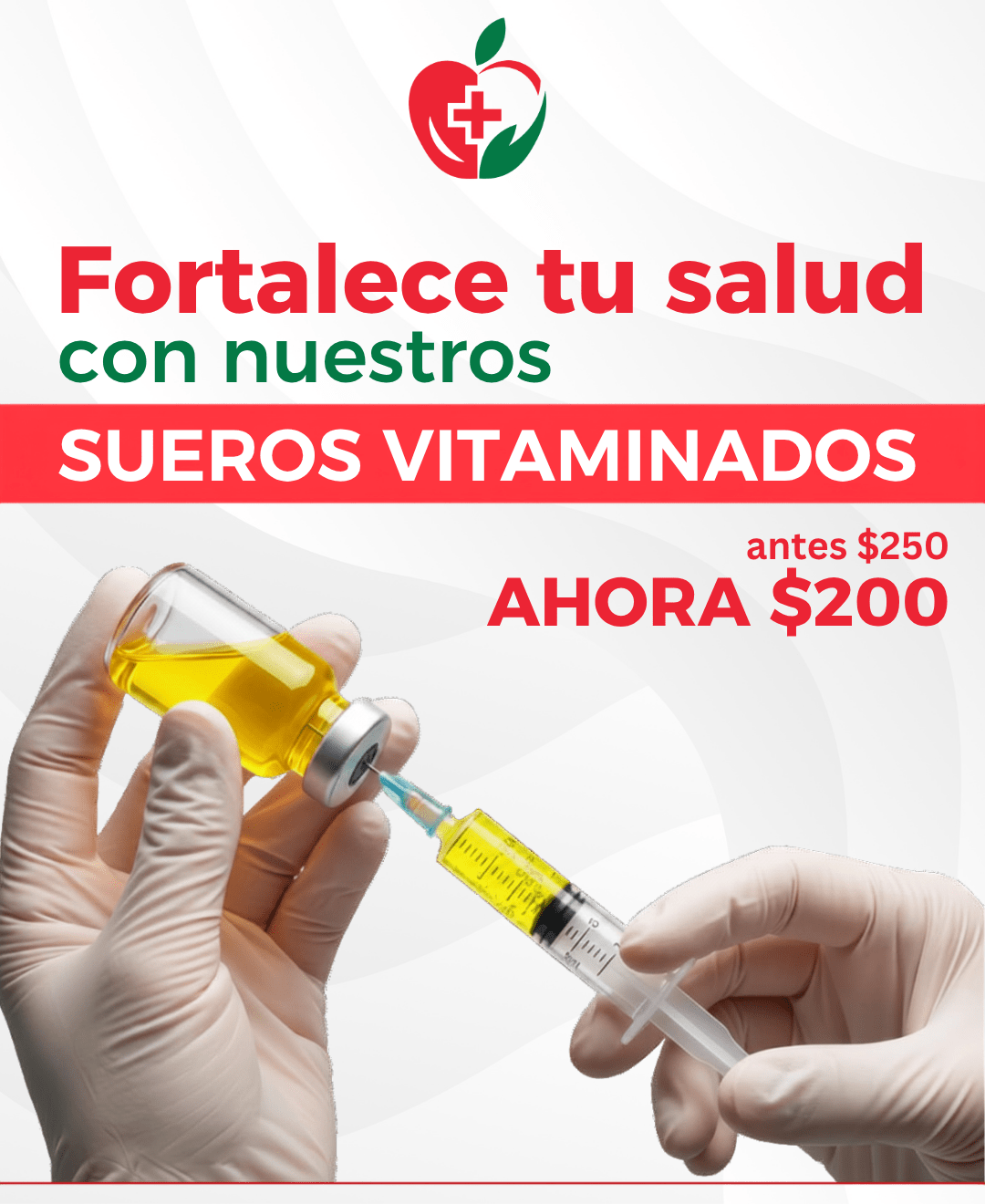 sueros vitaminados solo en clinica hispana vida sana