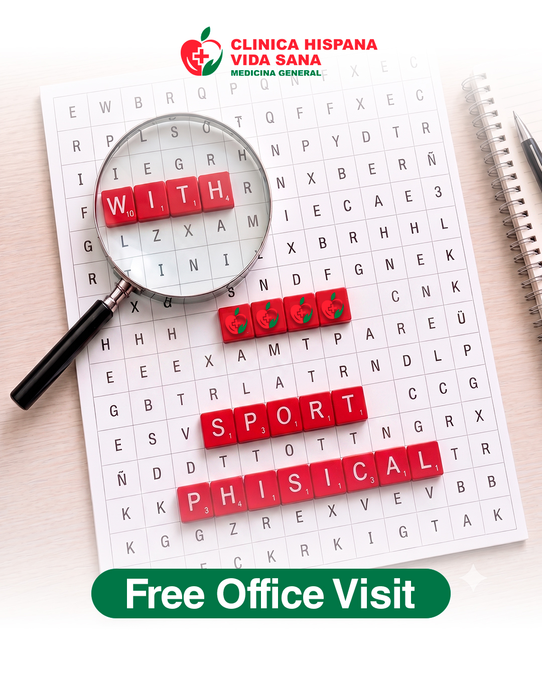 Sports Physical promotion with a free office visit
